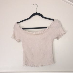White off the shoulder top